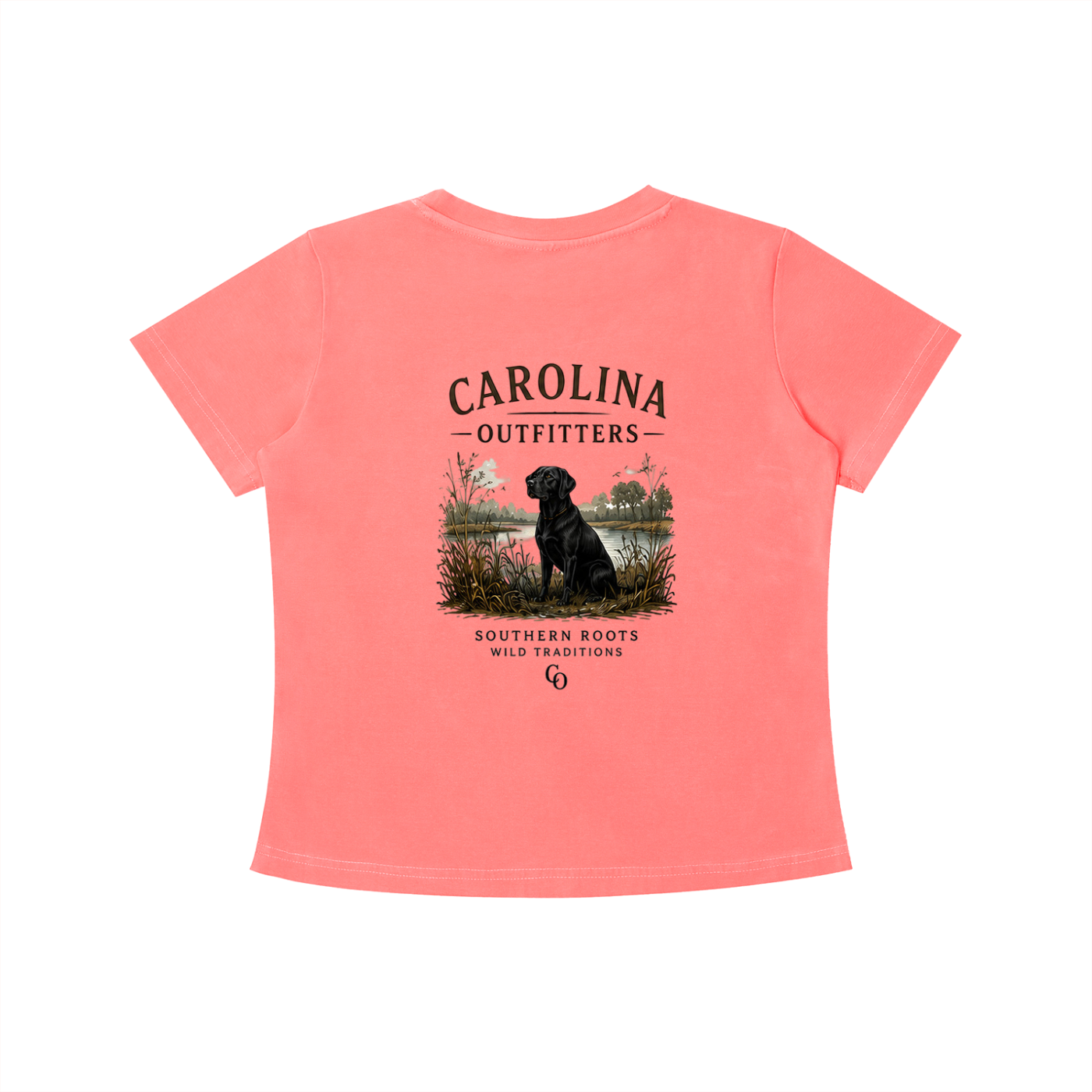 Womens Vintage Wash Black Lab Carolina Outfitters T-shirt