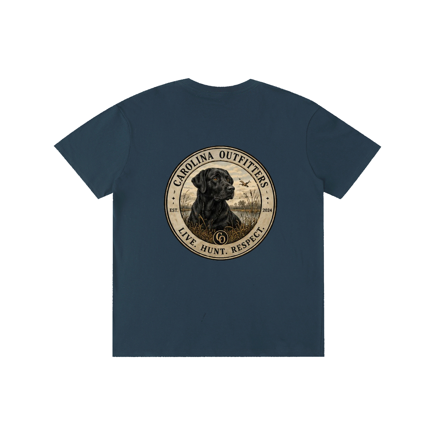 Mens Carolina Outfitters Black Lab Oval T-Shirt