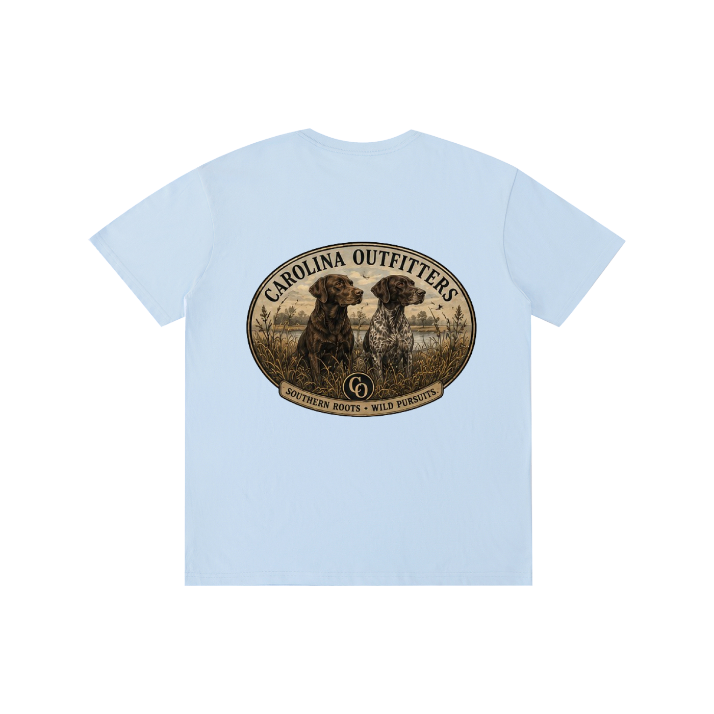 Mens Carolina Outfitters Two Dog Oval T-Shirt