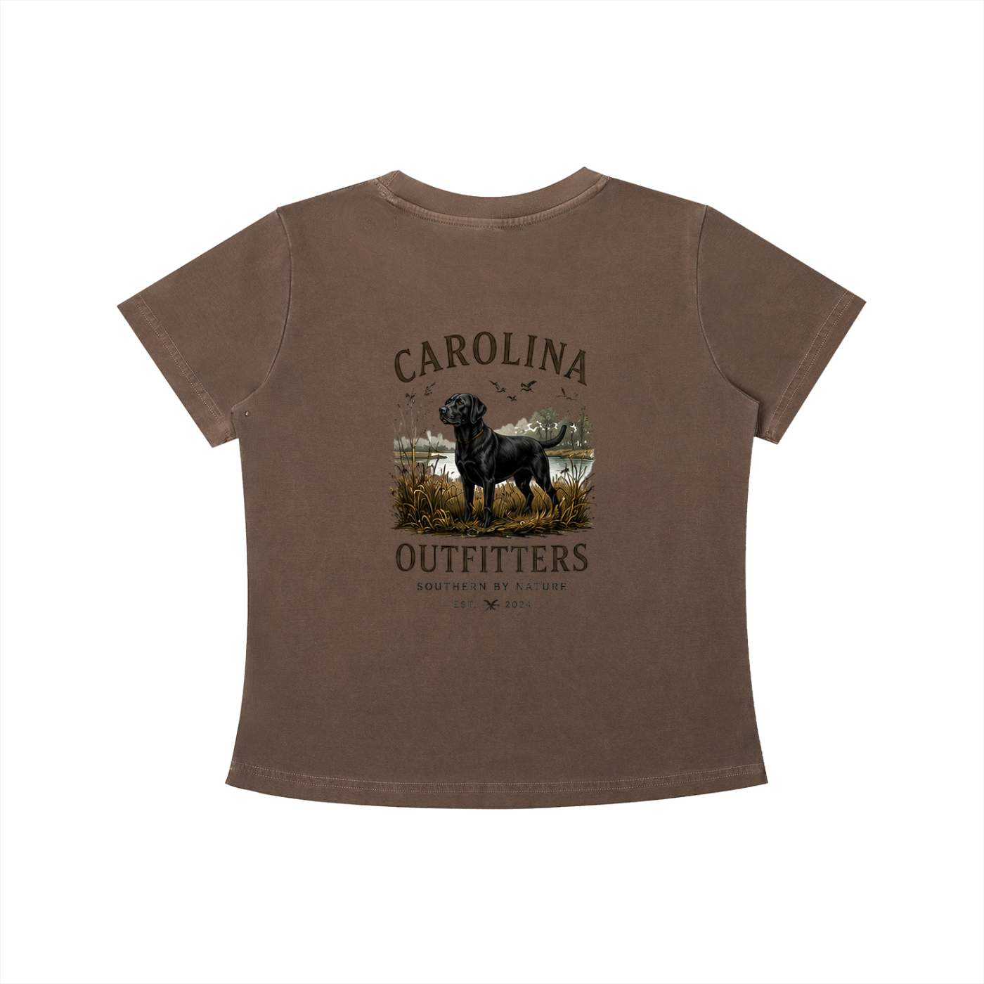 Womens Vintage Wash Carolina Outfitters Black Lab T-shirt