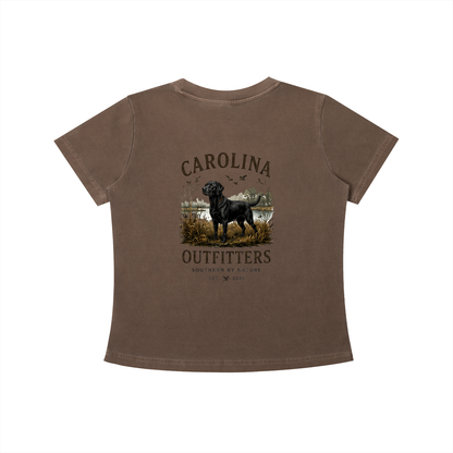 Womens Vintage Wash Carolina Outfitters Black Lab T-shirt