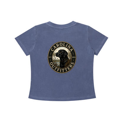Womens Vintage Wash Black Lab Carolina Outfitters Oval T-shirt