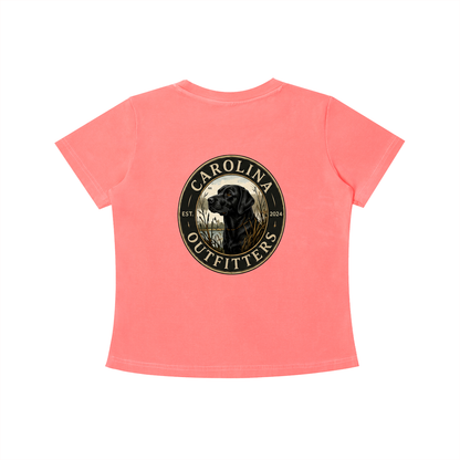 Womens Vintage Wash Black Lab Carolina Outfitters Oval T-shirt