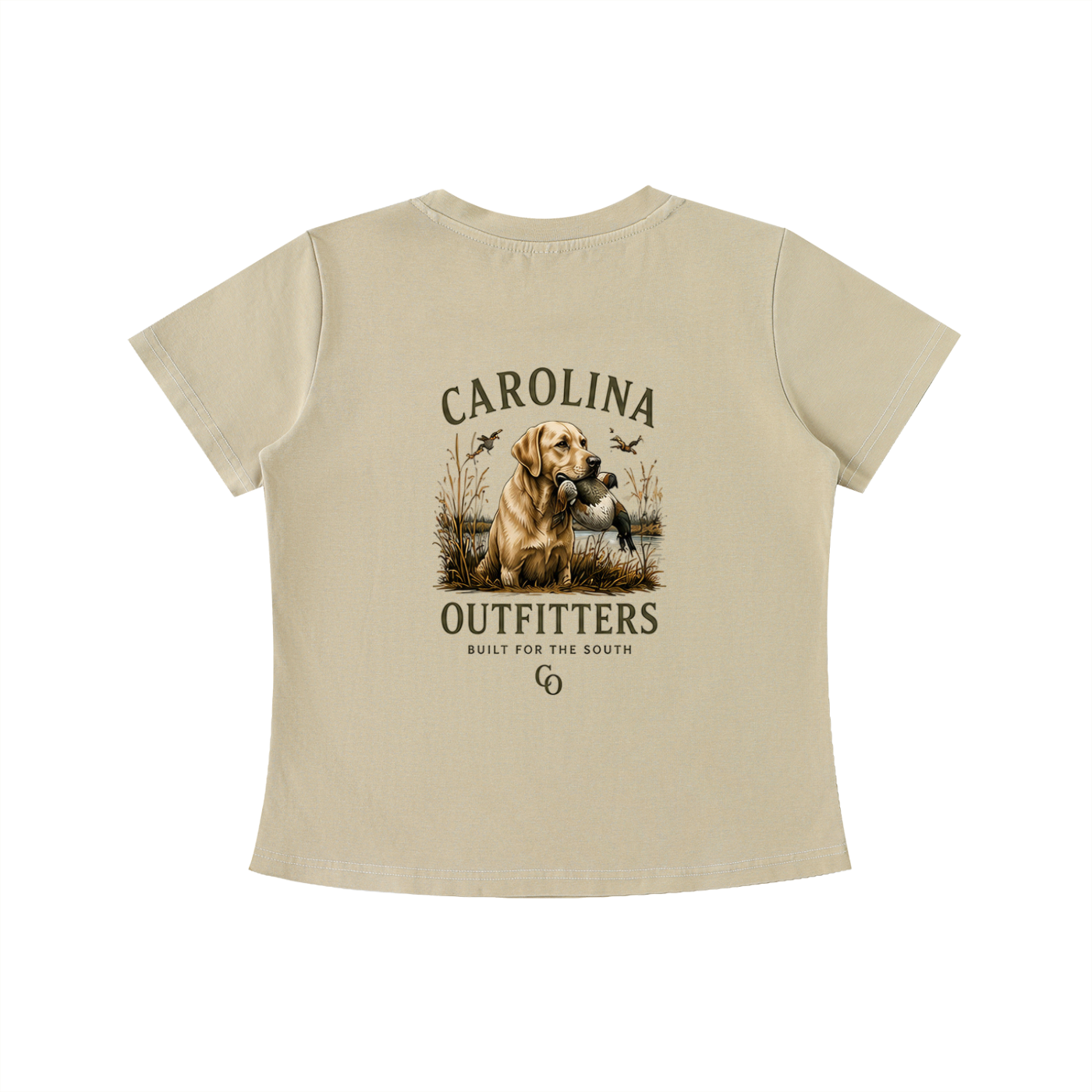 Womens Vintage Wash Carolina Outfitters Yellow lab T-shirt