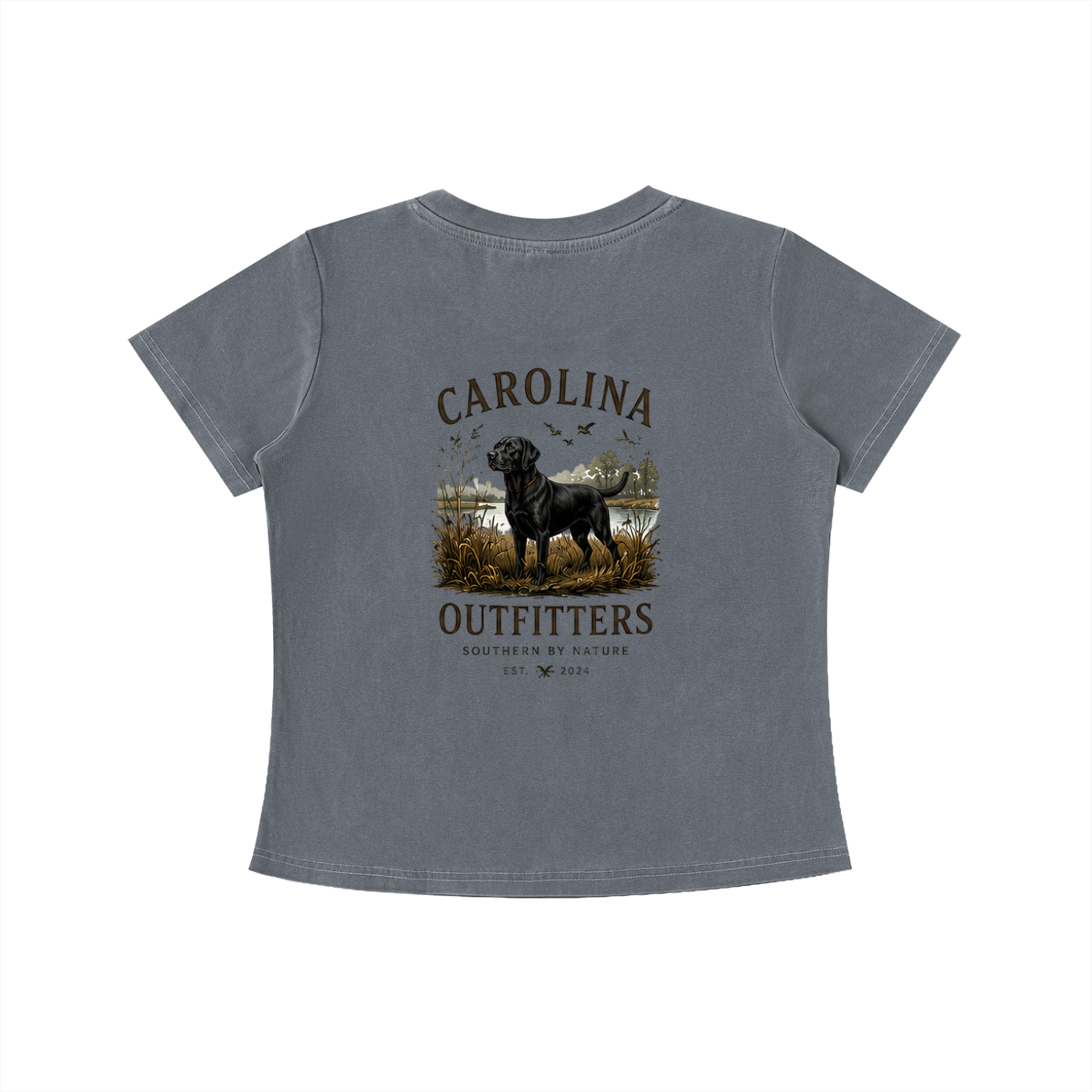 Womens Vintage Wash Carolina Outfitters Black Lab T-shirt