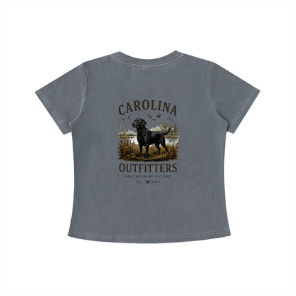 Womens Vintage Wash Carolina Outfitters Black Lab T-shirt