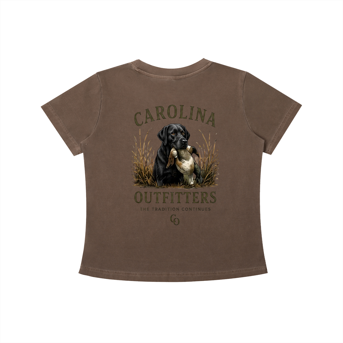 Womens Vintage Wash Carolina Outfitters Black Lab T-shirt