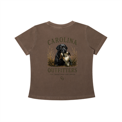 Womens Vintage Wash Carolina Outfitters Black Lab T-shirt
