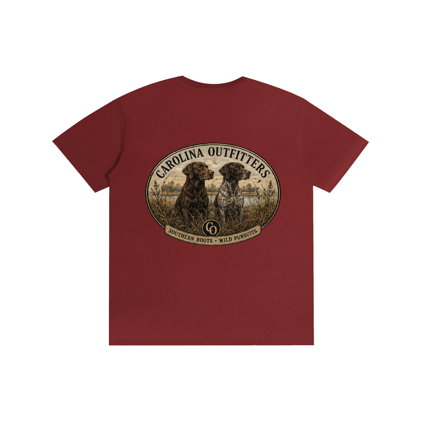Mens Carolina Outfitters Two Dog Oval T-Shirt