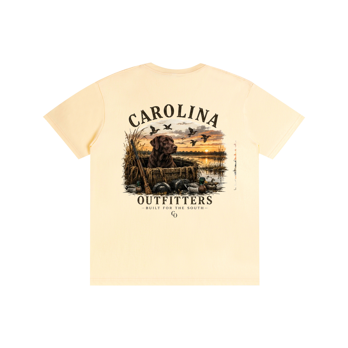 Mens Carolina Outfitters Black Lab Duck Blind T-Shirt