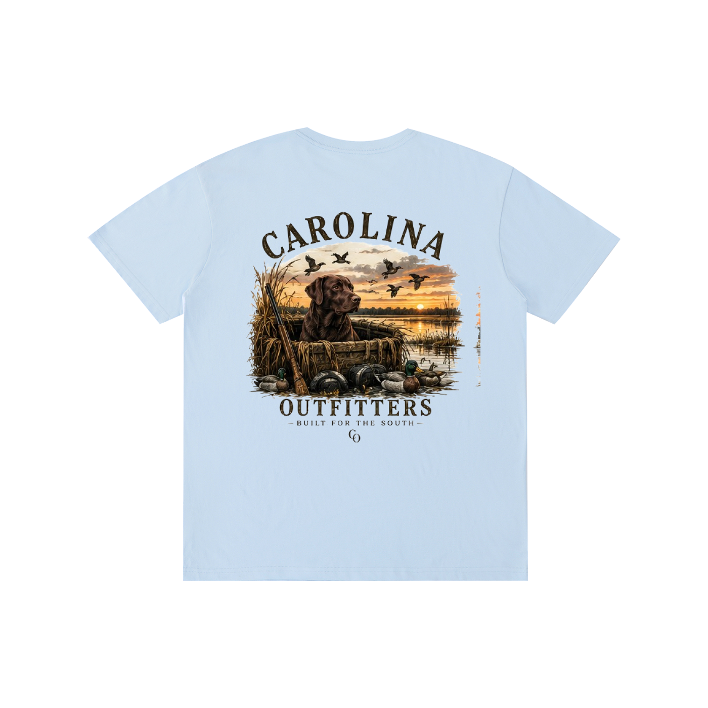 Mens Carolina Outfitters Black Lab Duck Blind T-Shirt