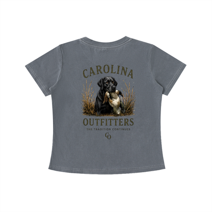 Womens Vintage Wash Carolina Outfitters Black Lab T-shirt