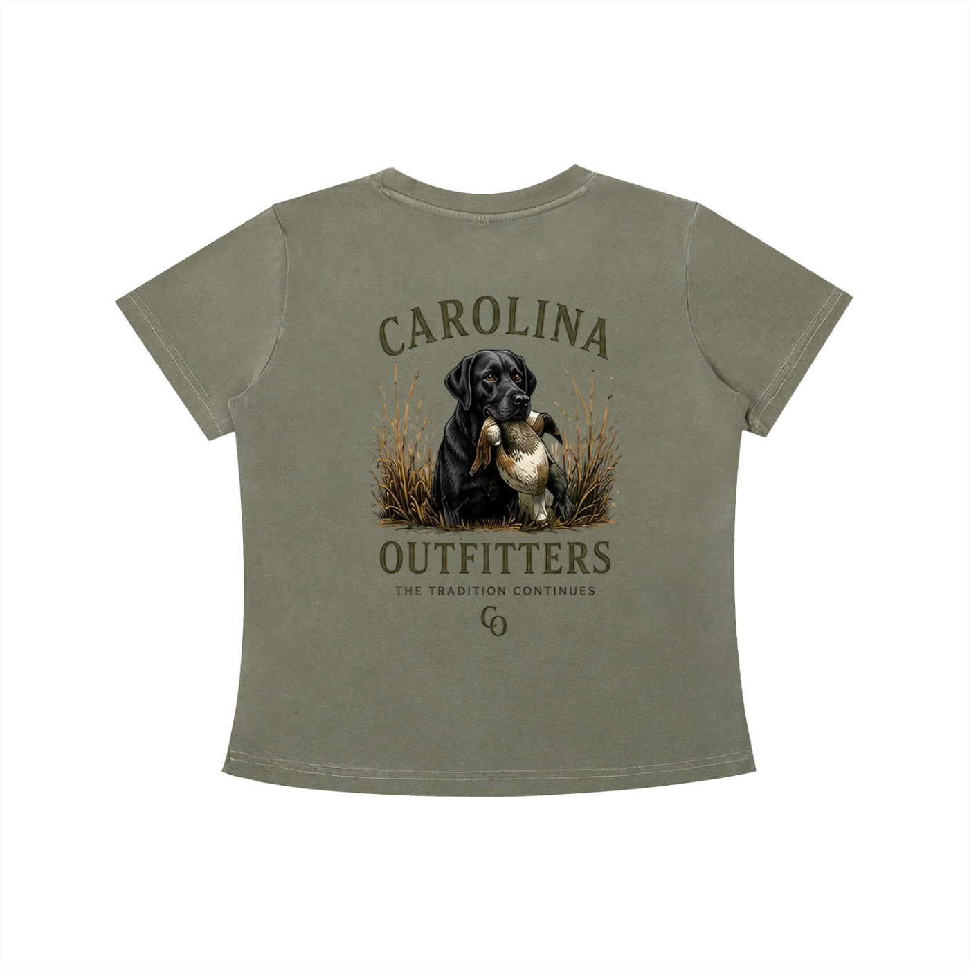 Womens Vintage Wash Carolina Outfitters Black Lab T-shirt