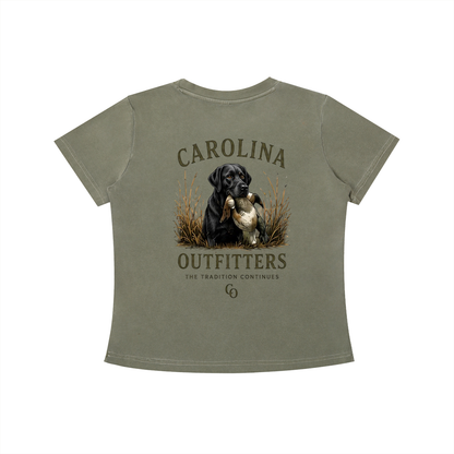 Womens Vintage Wash Carolina Outfitters Black Lab T-shirt