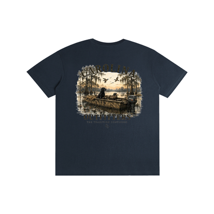 Mens Carolina Outfitters Dog and Boat T-Shirt