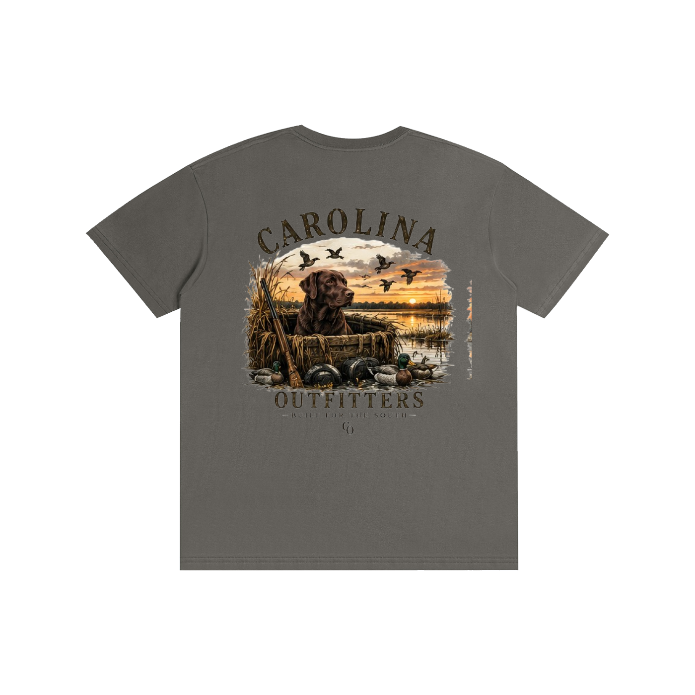 Mens Carolina Outfitters Black Lab Duck Blind T-Shirt