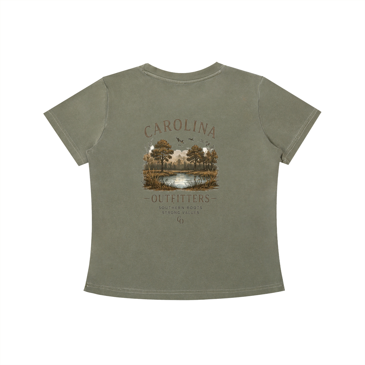 Womens Vintage Wash Carolina Outfitters Nature T-shirt