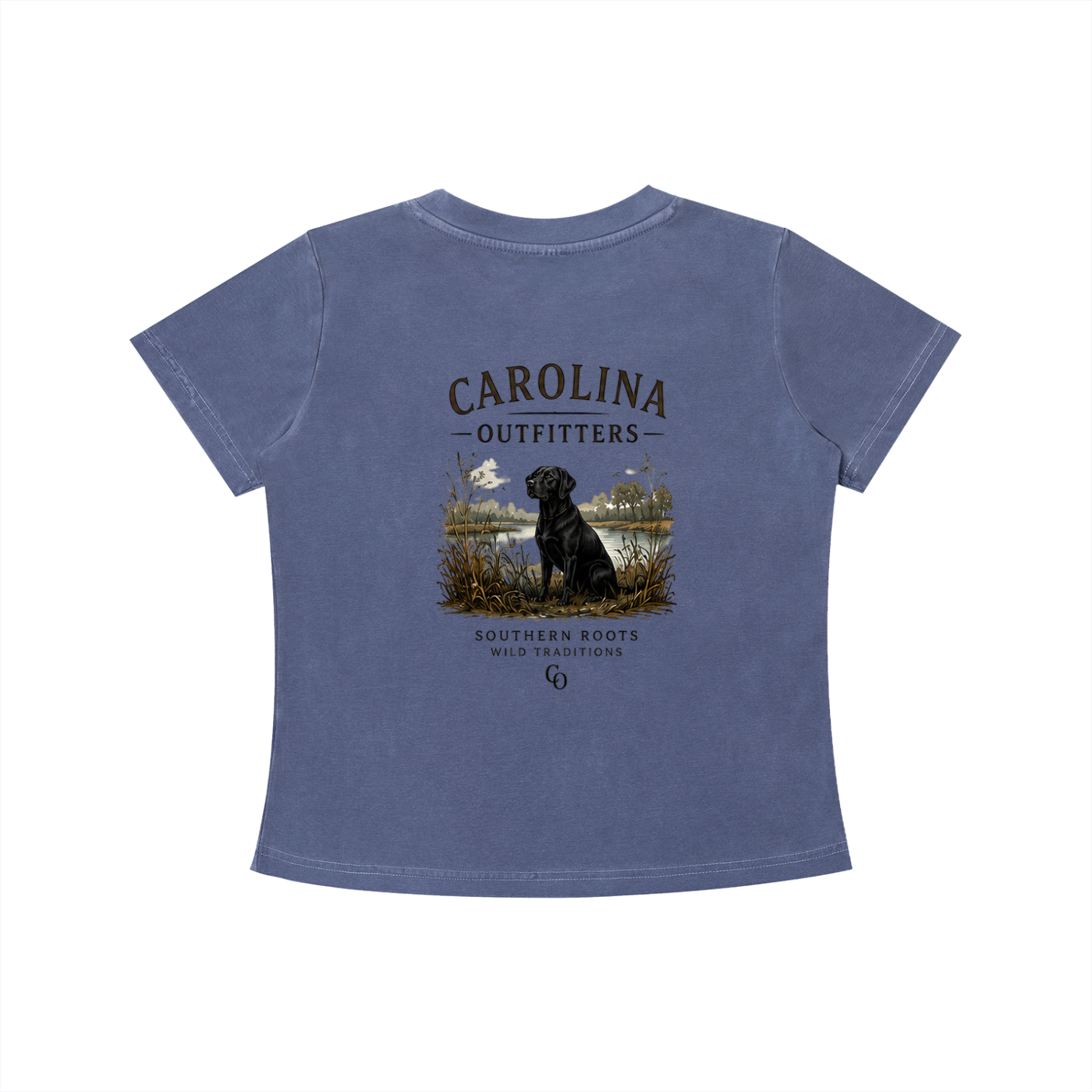 Womens Vintage Wash Black Lab Carolina Outfitters T-shirt