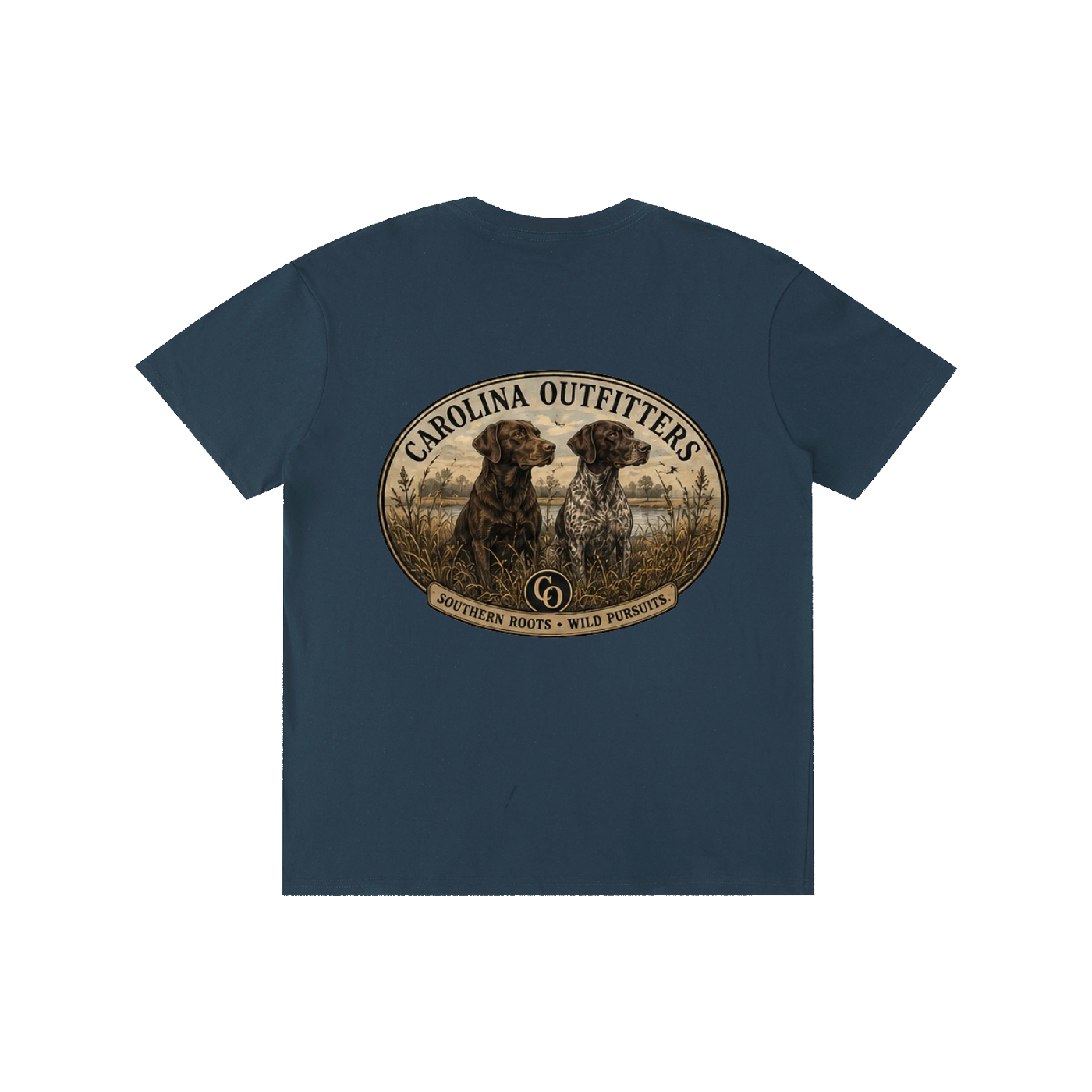 Mens Carolina Outfitters Two Dog Oval T-Shirt