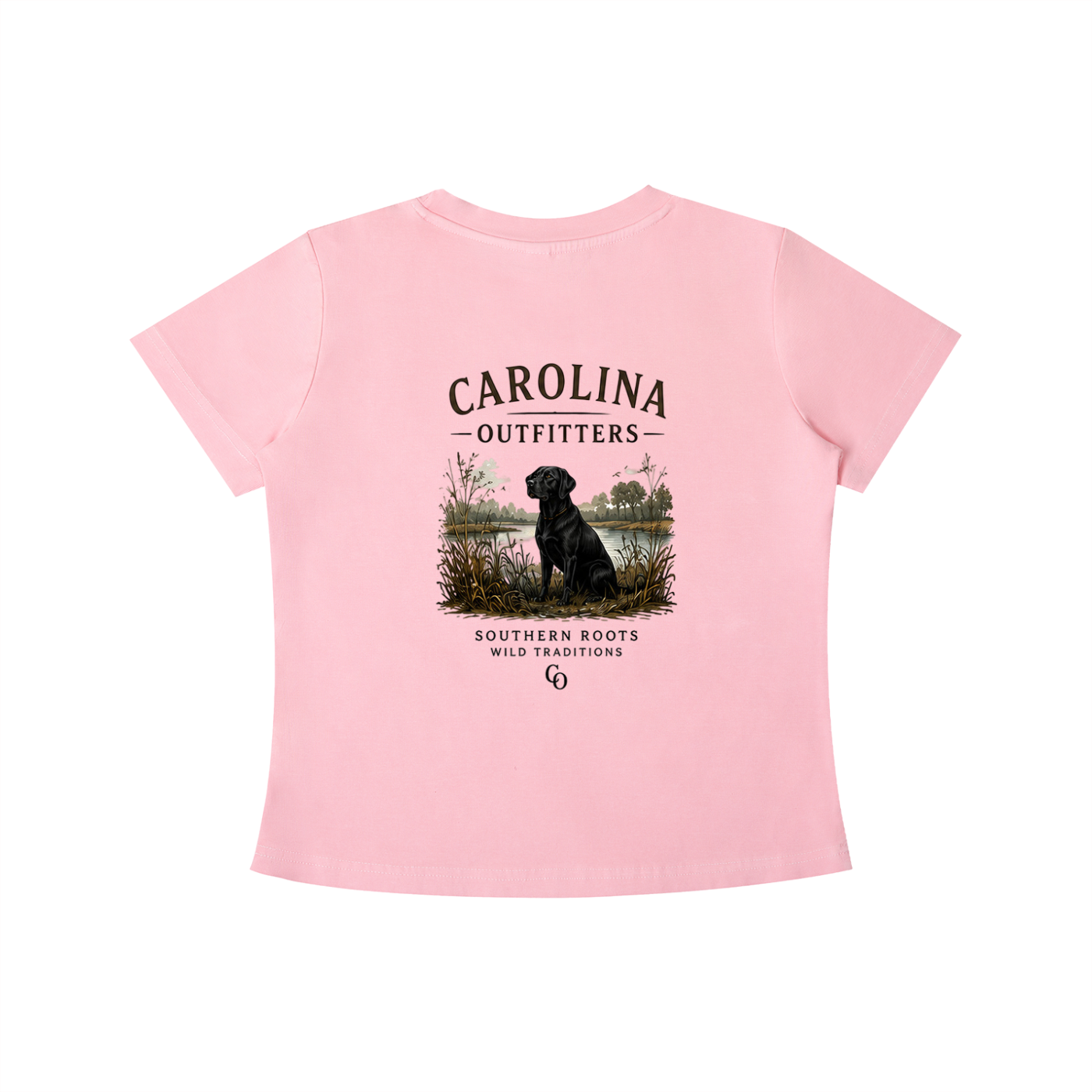 Womens Vintage Wash Black Lab Carolina Outfitters T-shirt