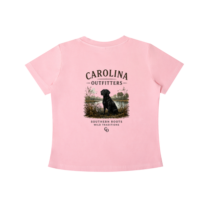 Womens Vintage Wash Black Lab Carolina Outfitters T-shirt