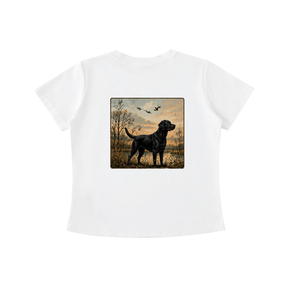 Womens Vintage Wash Carolina Outfitters Black Lab Square T-shirt