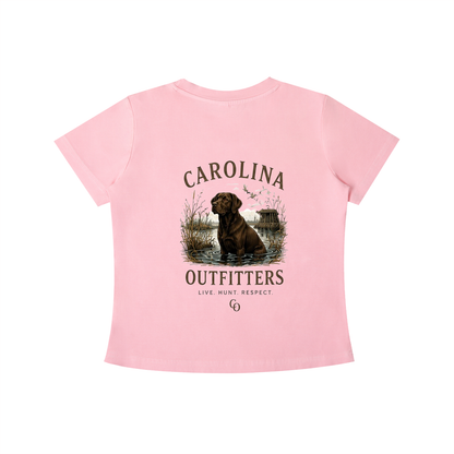 Womens Vintage Wash Carolina Outfitters Chocolate Lab T-shirt