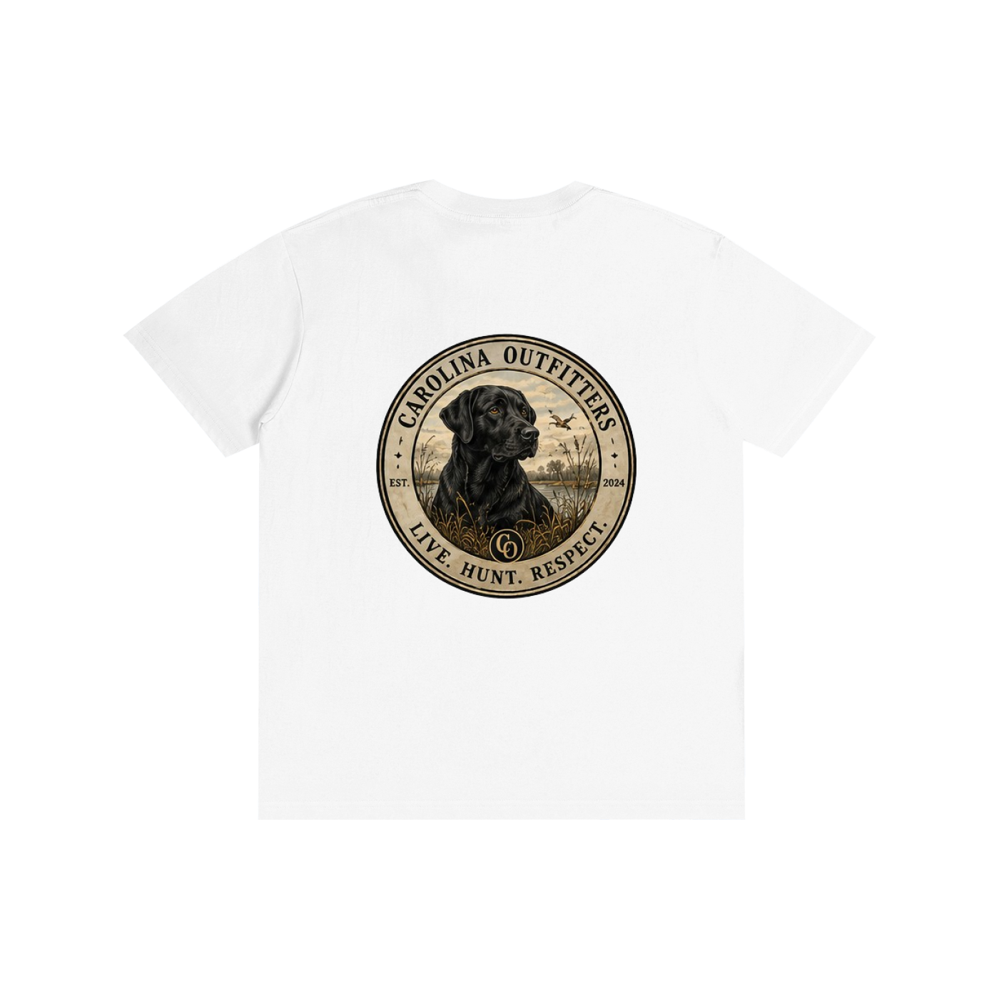 Mens Carolina Outfitters Black Lab Oval T-Shirt