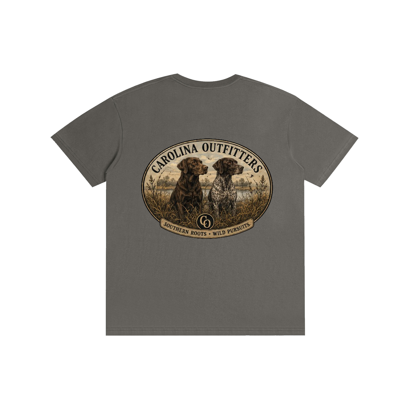 Mens Carolina Outfitters Two Dog Oval T-Shirt