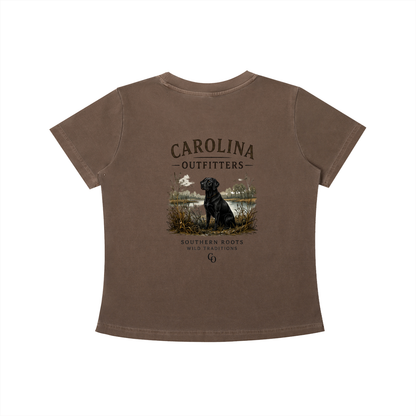 Womens Vintage Wash Black Lab Carolina Outfitters T-shirt