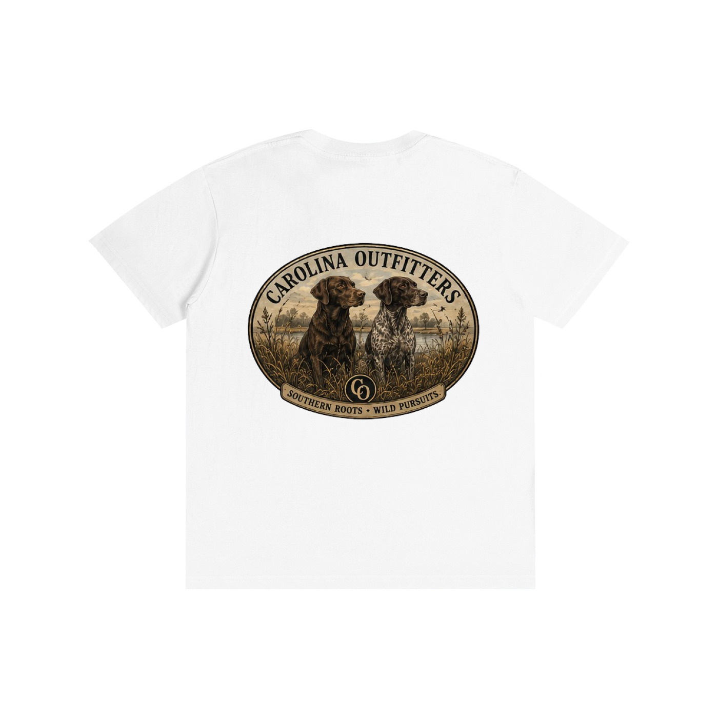 Mens Carolina Outfitters Two Dog Oval T-Shirt