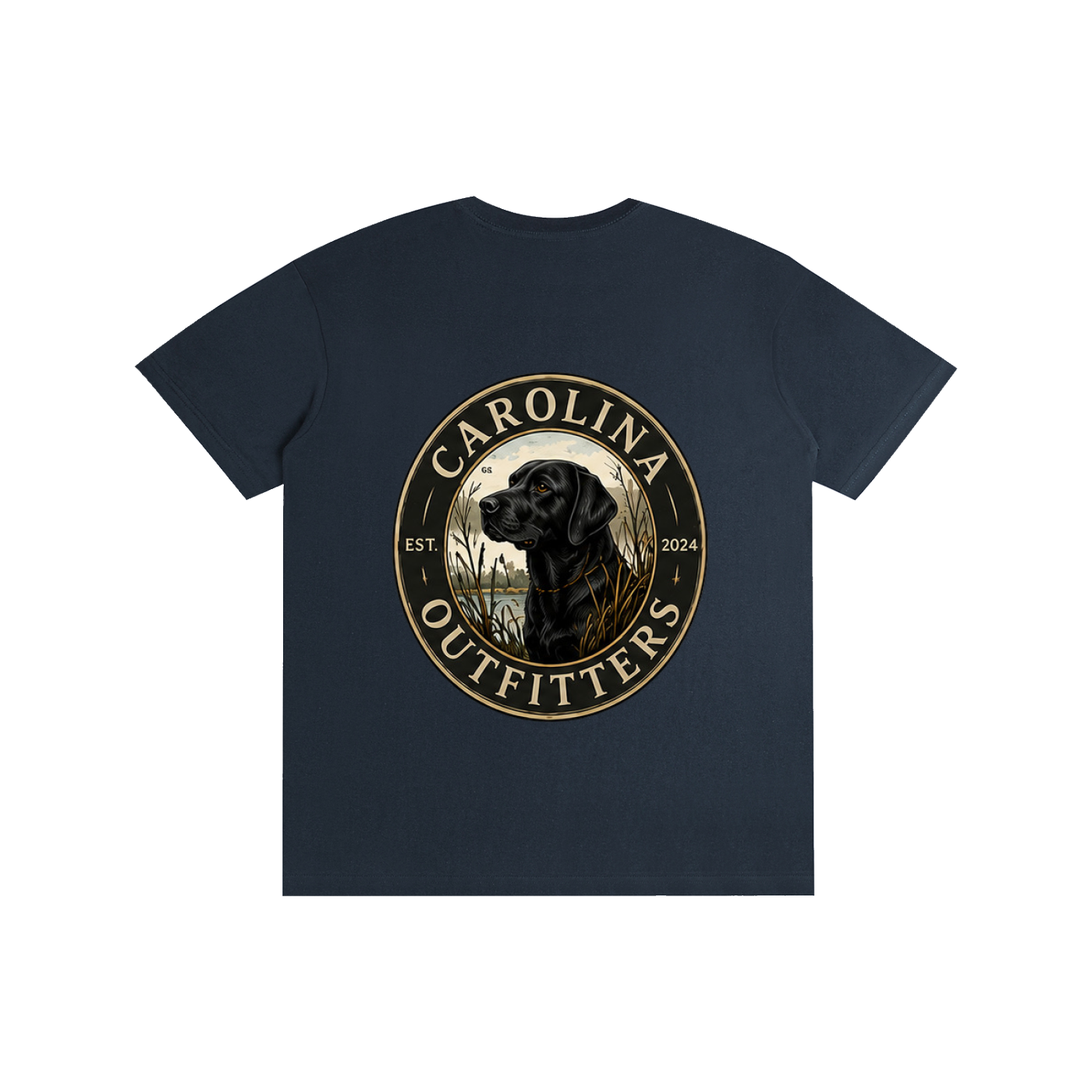 Mens Carolina Outfitters Black Lab Oval T-Shirt