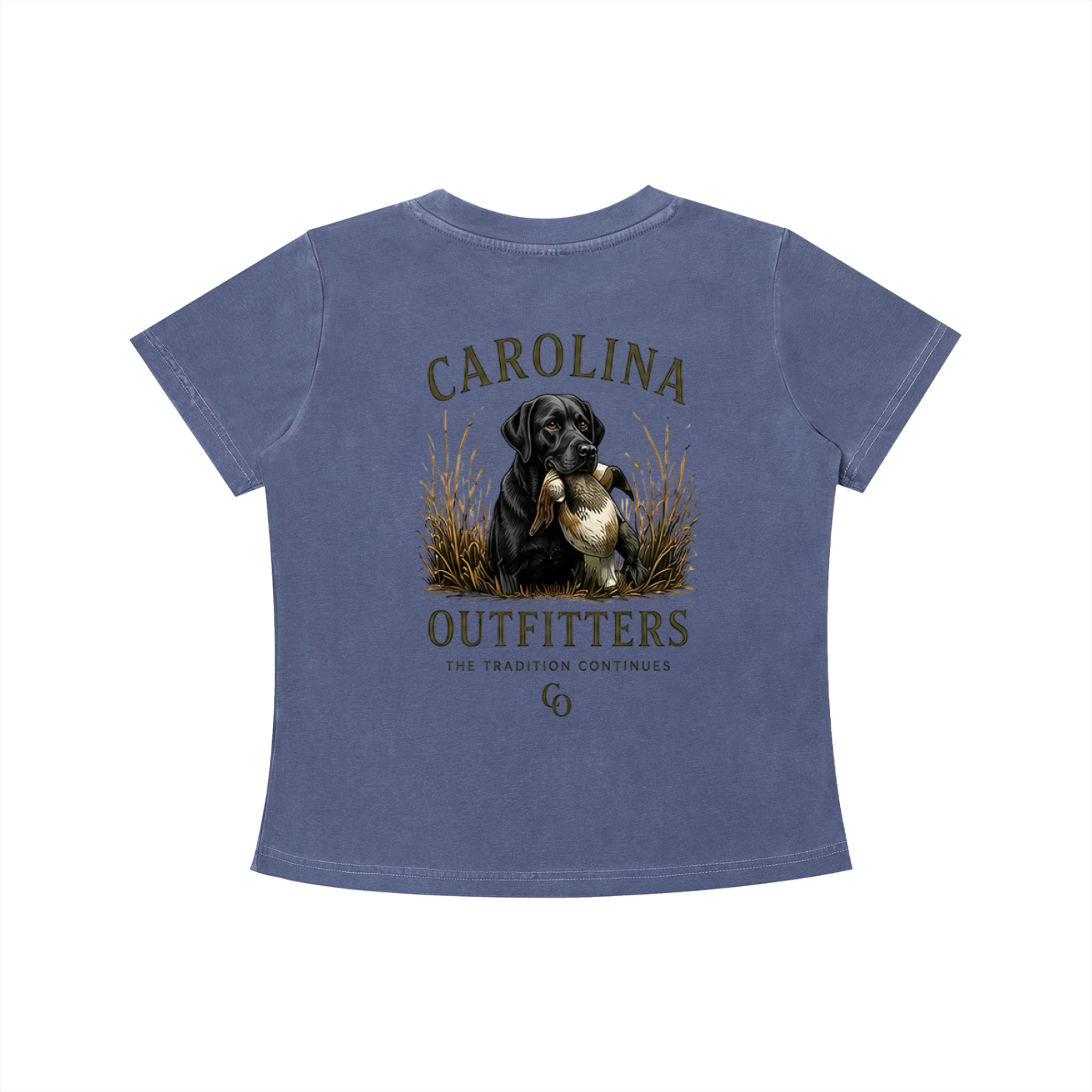 Womens Vintage Wash Carolina Outfitters Black Lab T-shirt