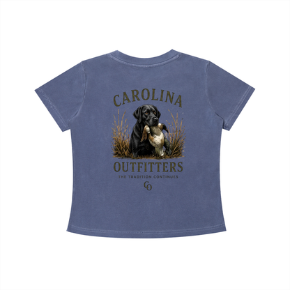 Womens Vintage Wash Carolina Outfitters Black Lab T-shirt