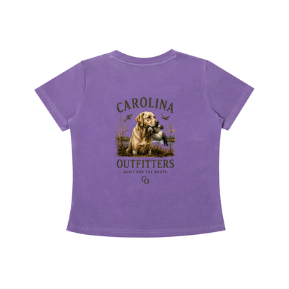 Womens Vintage Wash Carolina Outfitters Yellow lab T-shirt