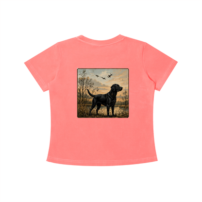 Womens Vintage Wash Carolina Outfitters Black Lab Square T-shirt