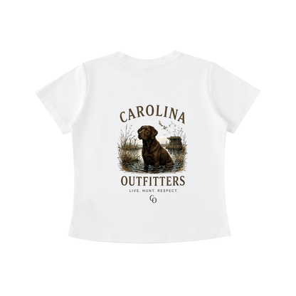 Womens Vintage Wash Carolina Outfitters Chocolate Lab T-shirt