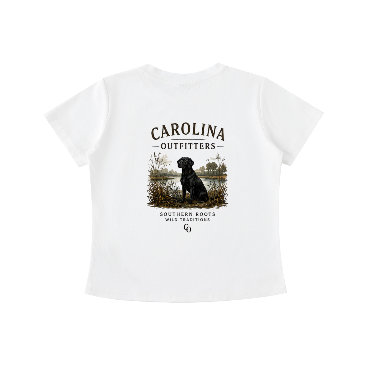 Womens Vintage Wash Black Lab Carolina Outfitters T-shirt