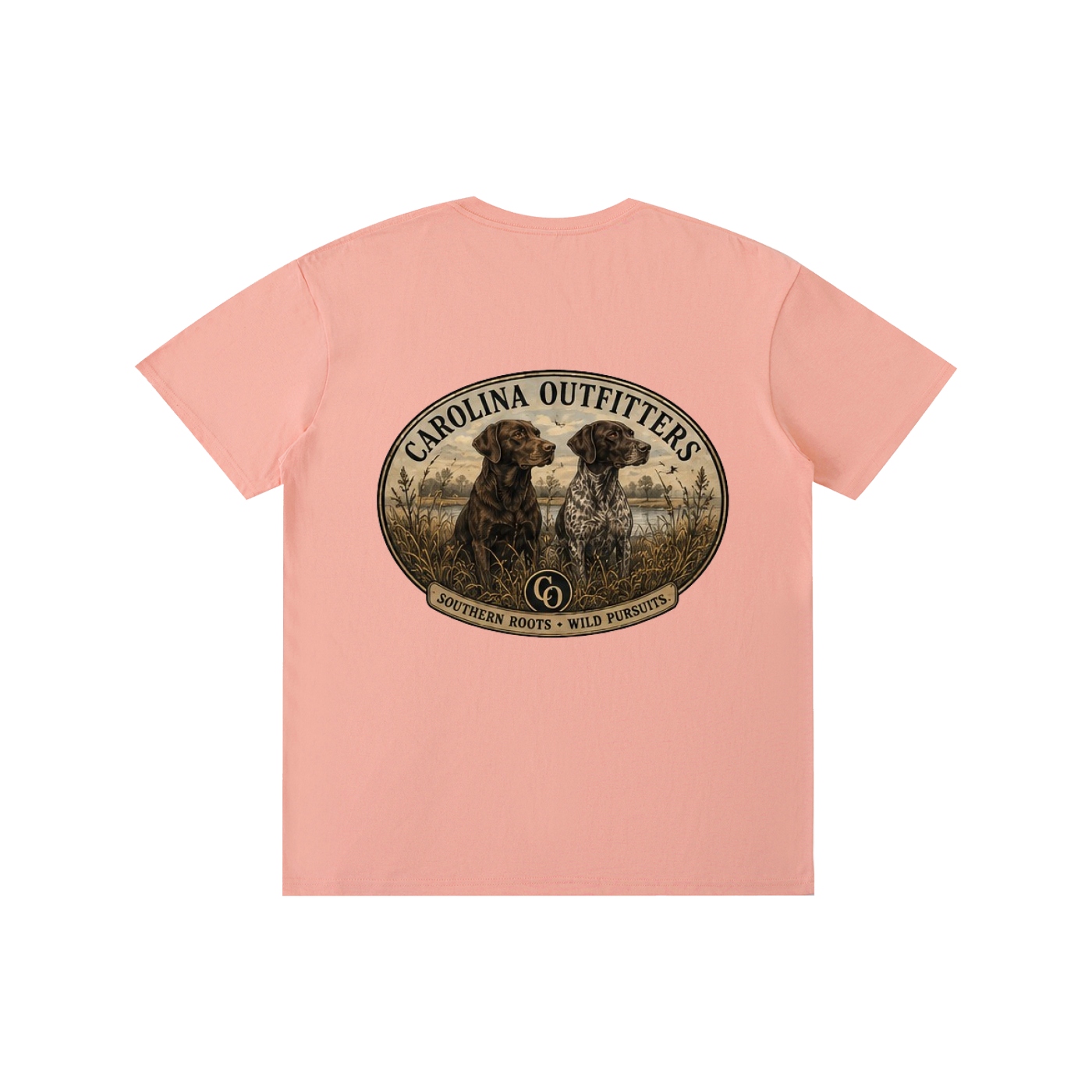 Mens Carolina Outfitters Two Dog Oval T-Shirt