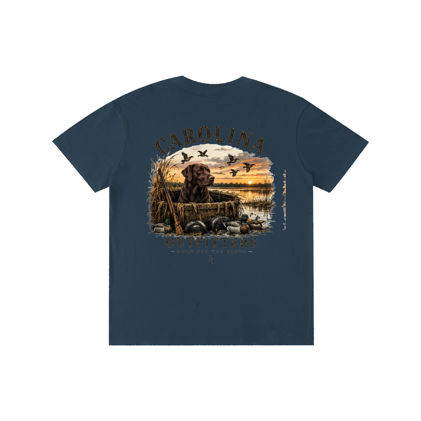 Mens Carolina Outfitters Black Lab Duck Blind T-Shirt