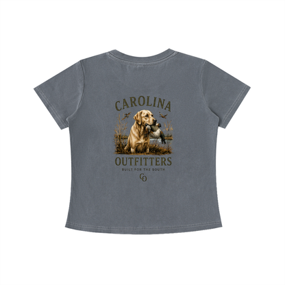 Womens Vintage Wash Carolina Outfitters Yellow lab T-shirt