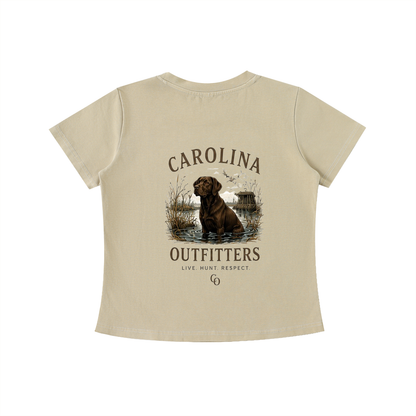 Womens Vintage Wash Carolina Outfitters Chocolate Lab T-shirt