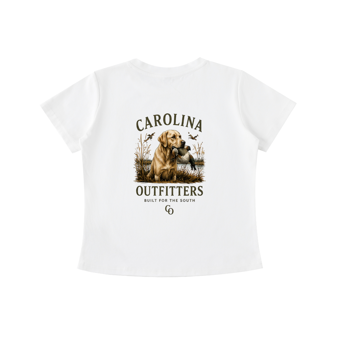 Womens Vintage Wash Carolina Outfitters Yellow lab T-shirt