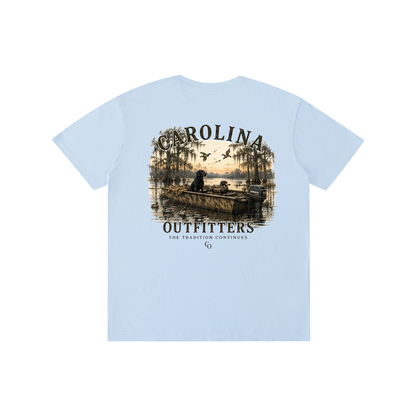 Mens Carolina Outfitters Dog and Boat T-Shirt
