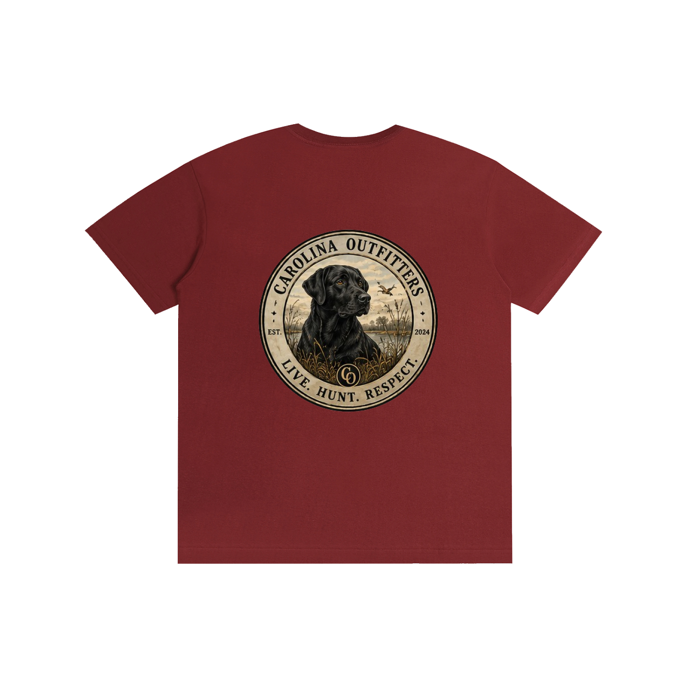 Mens Carolina Outfitters Black Lab Oval T-Shirt