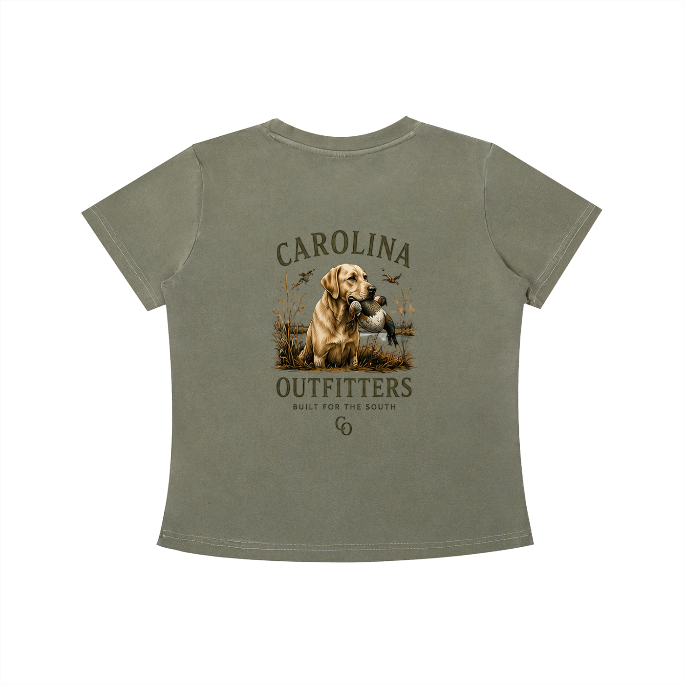 Womens Vintage Wash Carolina Outfitters Yellow lab T-shirt