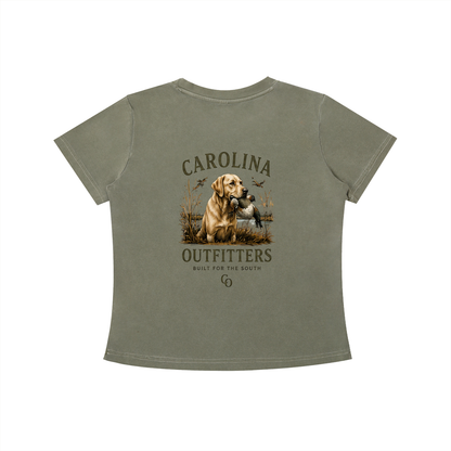 Womens Vintage Wash Carolina Outfitters Yellow lab T-shirt