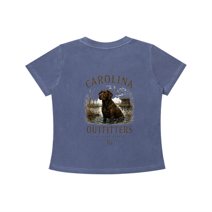 Womens Vintage Wash Carolina Outfitters Chocolate Lab T-shirt
