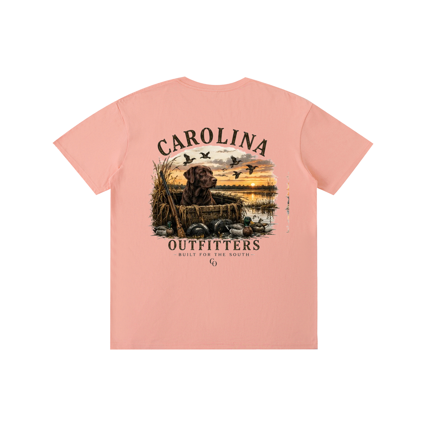 Mens Carolina Outfitters Black Lab Duck Blind T-Shirt