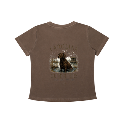 Womens Vintage Wash Carolina Outfitters Chocolate Lab T-shirt